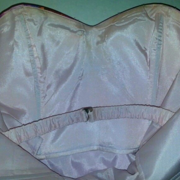 ALI RO Silk Floral Tube Mini Dress BARBIE Style Pink Travel Wardrobe S - Picture 5 of 8